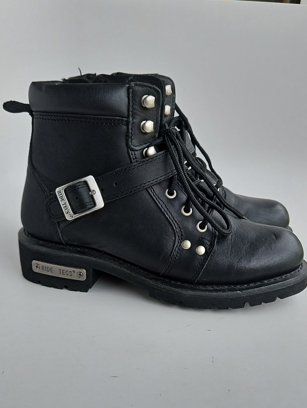 Ride TEC® Women's Black Leather Lace-Up Boots